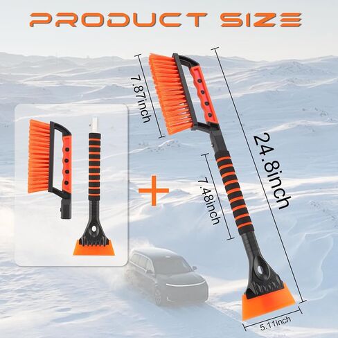 SINGARO Ice Scraper and Snow Brush for Car Windshield, Snow Scraper for Car, Snow Winter Car Necessities, Multi Functional Car Snow Removal Tools, Car Accessories Gift for Women and Man Accessories in Kuwait