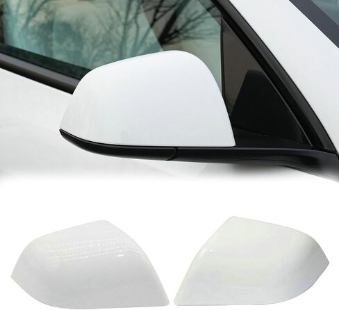 Left & Right Side Rearview Mirror Cover Cap For Tesla Model 3 2017 2018 2019 2020 2021 2022 2023 2024 (Silver) in Kuwait