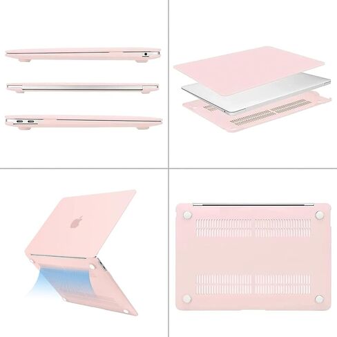 MOSISO Compatible with MacBook Air 13 inch Case 2022, 2021-2018 Release A2337 M1 A2179 A1932 Retina Display Touch ID, Plastic Hard Shell&Keyboard Cover&Screen Protector&Type C Adapter, Crystal Clear in Saudi Arabia