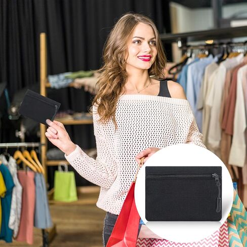 محفظة صغيرة من القماش للعملات المعدنية، أكياس من القماش بسحاب، محفظة صغيرة من القماش للعملات المعدنية، محفظة تغيير محمولة، حقيبة تخزين أحمر الشفاه الأسود، حقيبة صغيرة للنساء in Saudi Arabia