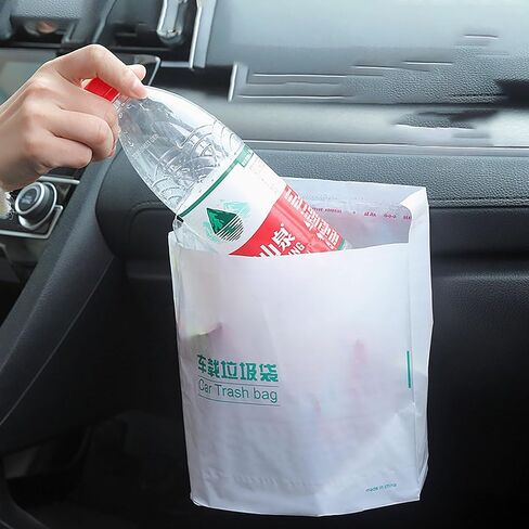 Standable Self-adhesive Trash Bag, 60 Pcs 8.5 Inch x 7 Inch Car Garbage Bag for Disposable Garbage Storage of Automobile and Kitchen (60) in Saudi Arabia