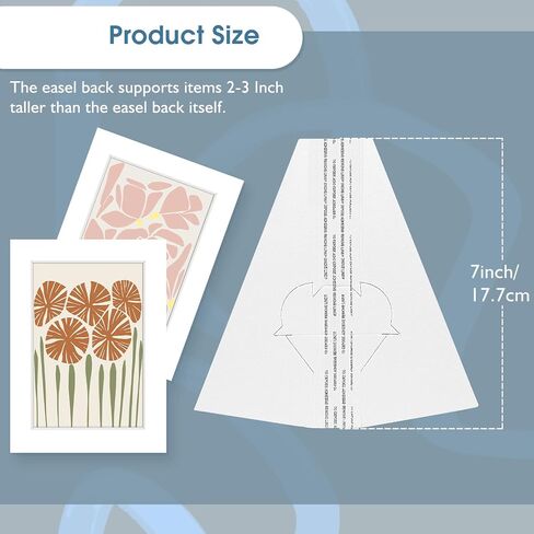 Lineco, 50 Pack Cardboard Easel Backs 5 Inch, Self Stick Double Wing Easel Stand, Display Signs, Cards, Photographs, Brochures, Posters, Craft Projects, White in Saudi Arabia