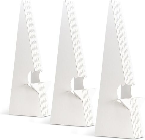 Lineco, 50 Pack Cardboard Easel Backs 5 Inch, Self Stick Double Wing Easel Stand, Display Signs, Cards, Photographs, Brochures, Posters, Craft Projects, White in Saudi Arabia