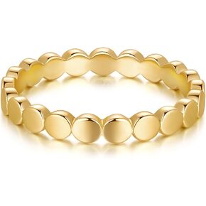 Rings 14k Gold Rings for Women Non Tarnish Stackable Rings Circular Linked Gold Rings Chunky Gold Rings Sizes 5-9