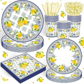 120PCS Strawberry Themed Supplies for Girls Kids Sweet One 1st Birthday Party Decorations Berry First Disposable Tableware Set Plates Napkins Cups and Forks Knives Serves 20 Guests