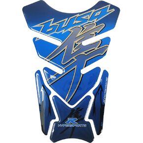 Blue Motorcycle Gold Gas Fuel Tank Gel Decal Protector Pad Compatible with Suzuki GSX-R 1300 GSXR1300 Hayabusa