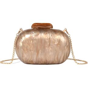 Clutch Purse For Women Shell Bag Acrylic Handbags Elegant Seashell Crossbody Bags Wedding Guest Dresses Shoulder Evening Bag Small Nude Cute Purses Bride Bag Pearl Novelty Trendy