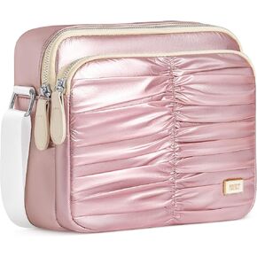 Little Girls Purse 9.4 x 7.5 x 3.5 Inches Kids Purse | Toddler Purse w/ 2 Compartments | Magical Sunset Pink Glimmering Purse for Girls 10-12 | Cute Girl Bag for Toys for Girls 3-5