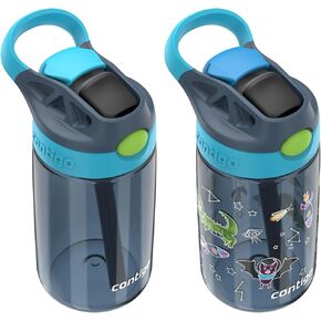 Contigo Kids Water Bottle with Redesigned AUTOSPOUT Straw, 14 oz, 2-Pack