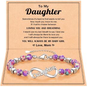 Infinity Love Bracelets for Daughter, Birthday Christmas Valentines Mothers Day Gifts