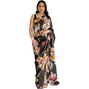 Alia bhatt Saree Rocky aur rani movie saree celebraty inspired sari Bollywood partywear Georgette Printed saree