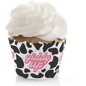 Big Dot of Happiness Western Hoedown - Wild West Cowboy Party Decorations - Party Cupcake Wrappers - Set of 12
