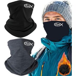 2 Pack Winter Neck Gaiters Balaclava for Men Women Bandanas Half Face Mask Cover Skull Ski Mask Motorcycle Windproof
