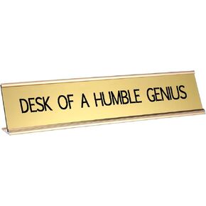 Funny Desk Signs for Office Novelty Nameplate Funny Desk Name Plates with Black Base Funny Desk Accessories for Work Coworker Gift Office Home Desk Supply, 10 x 2 Inch (Chaos Coordinator)