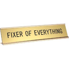 Funny Desk Signs for Office Novelty Nameplate Funny Desk Name Plates with Black Base Funny Desk Accessories for Work Coworker Gift Office Home Desk Supply, 10 x 2 Inch (Chaos Coordinator)