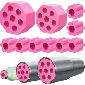 Cup Turner Foam Set, 10 Pieces Tumbler Foams for 1/2 Inch PVC Pipe, Tumbler Spinner Foams for 30 oz 20 oz 10 oz Tumbler Bottles Cups 25 oz, 17 oz, 12 oz Cola Shaped Water Bottles (Black)