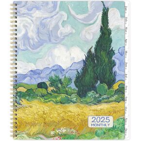 2025 Planner - Monthly Planner/Calendar 2025, Jan. 2025 - Dec. 2025, 9" x 11", 12 Monthly Planner, Monthly Tabs, Back Pocket, Twin-Wire Binding
