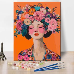 Rebotipy Black Cat Paint by Numbers for Adult Beginners Paint by Number Artwork Easy DIY Painting Art Animal Paint by Numbers Decor Modern Living Room Bedroom Home Wall Canvas Art Decor 16x20 Inch
