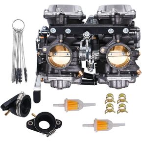 XingLi Carburetor Fit for Yamaha XV400 V400 V535 V600 V650 Carb with Intake Manifold Boot Kit