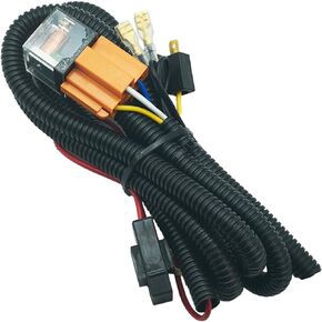 Horn Wiring Harness 12V Relay Kit for Motorcycle Car Truck Modification,Horn 1 to 2 Splitter Converter with Relay(SPST 80A 4Pin 2 Horns Wiring Harness)