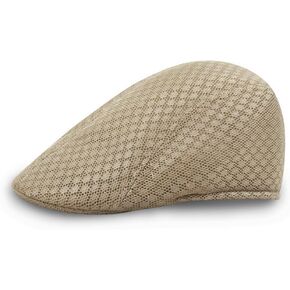 Men's Women's Breathable Mesh Solid Color Berets Newsboy Hat