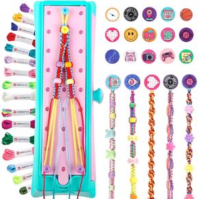 Cmiolacuna Bracelet Making Kit Toys,Christmas Birthday Gift for Ages 7 8 9 10 11 12 Year Old Girl, String Bracelet Making Kit for Teen Girl, Arts and Crafts for Kids Ages 8-12（Green-Purple）