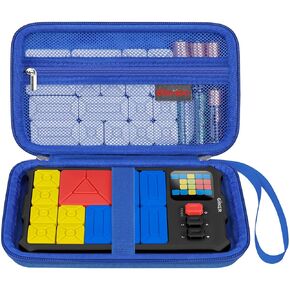 Elonbo Carrying Case for GiiKER Super Slide Puzzle Games, Challenges Brain Teaser Puzzle Storage Holder, Kids Teens STEM Toys Flow Slider Puzzle Game Travel Bag, Mesh Pocket Fits Sliding Tiles, Pink