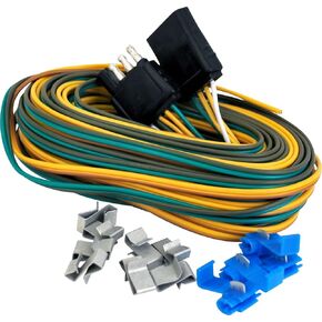 Attwood 7621-7 All-in-One Complete Boat Trailer 25-Foot Wiring Kit, with Quick Connectors and Attachment Clips