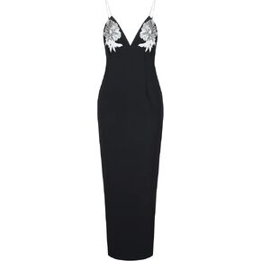 JW PEI Women's Ayliua Sweetheart-Neckline Rhinestones Embellished Long Dress