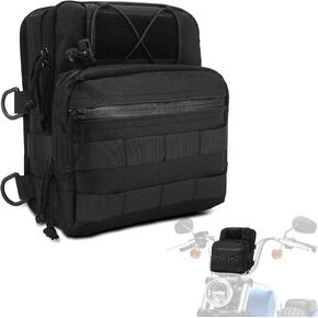 Motorcycle Handlebar Bag, T-Bar Handle Bags Sissy Bar Bag Fit For Harley Cruiser Dyna Street Bob Softail Sportster, Tool Bag Storage Bag