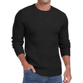Sailwind Men's Crewneck Pullover Sweater Lightweight Casual Twist Knitted Sweaters
