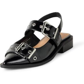 The Drop Women's Evie Moto Pointed Toe Flat