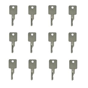 6693241 6709527 Ignition Key for Bobcat Volvo Case Genie Komatsu JLG Terex New Holland Skid Steer Tractor Loader Forklift Roller Compactor Excavator Telehandler Stamped D250(12PCS)