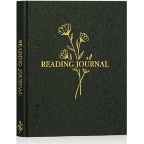 Lanpn Reading Journal Book Journal for Book Lovers Readers, 9.3" x 7.7", 158 Pages Linen Hardcover Reading Log Book with 52 Book Reviews, Book Tracker Journal Reading Notebook Bookish Gifts (Beige)