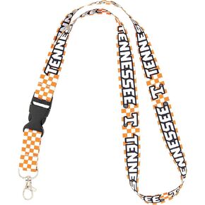 Desert Cactus University of Tennessee Lanyard UT Vols Volunteers Car Keys ID Badge Holder Keychain Detachable Breakaway Snap Buckle (Checkered)