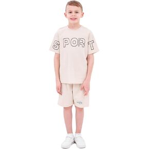 Little & Big Boys Short Sleeve Shirt and Shorts Set Summer Outfits Clothes Set 4-13 Years