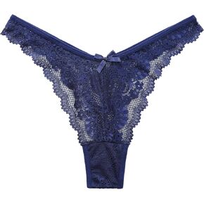 Murimia Womens Underwear Sexy Lace Seamless Thongs Hipster Underwear High Cut Panties Briefs 1-5 Pack