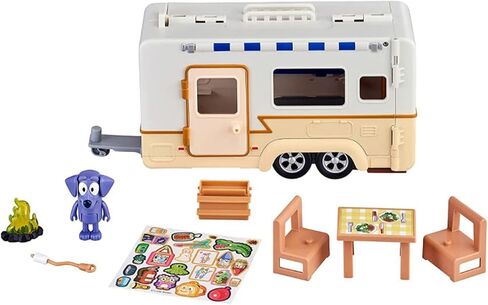 Bluey Caravan Adventure Playset, with 2.5" Jean Luc Figure in Saudi Arabia