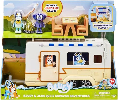 Bluey Caravan Adventure Playset, with 2.5" Jean Luc Figure in Saudi Arabia