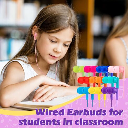 Earbud Bulk Kids Headphone for Classroom School 200 Pack,Wholesale Classroom Students Wired Earphones with 3.5 mm Jack for Computers Chromebook Laptop PC (Mixed Colors) in Saudi Arabia
