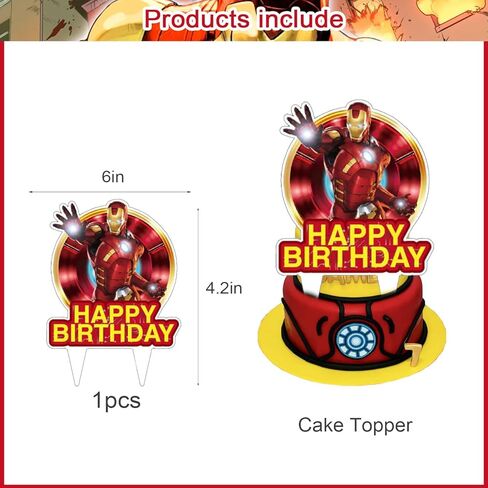 37 قطعة 𝓘𝓻𝓸𝓷 𝓜𝓪𝓷 لتزيين الكيك مع قطعة واحدة𝓘𝓻𝓸𝓷 𝓜𝓪𝓷 لتزيين الكيك، 36 قطعة من أغطية الكب كيك اللطيفة لديكورات حفلات أعياد الميلاد in Kuwait