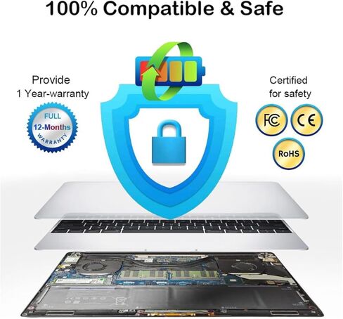 بطارية H5CKD مناسبة لجهاز Dell Latitude 3410 3510، Inspiron 5400 5406 7405 5401 5402 5502 5508 5509 5408 5409 5501 5300 5301، Vostro 5300 5401 5402 5501 5502 استبدال بطارية الكمبيوتر المحمول 1 5V 53WH in Saudi Arabia