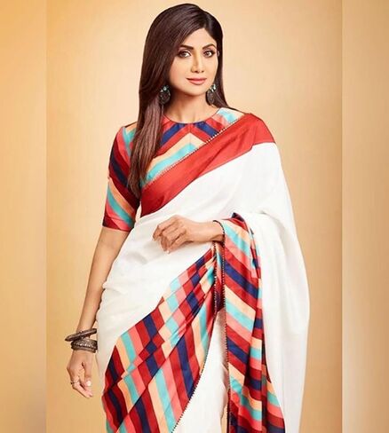 Alia bhatt Saree Rocky aur rani movie saree celebraty inspired sari Bollywood partywear Georgette Printed saree in Saudi Arabia