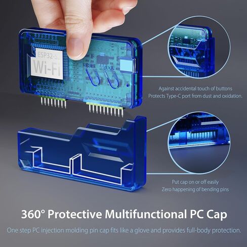 حافظة حماية 4 في 1 لجهاز Flipper Zero وWi-Fi Dev Board V1 ESP32-S2، مجموعة غطاء ملحقات للوحة Flipper Zero WiFi Dev - أسود وشفاف in Kuwait