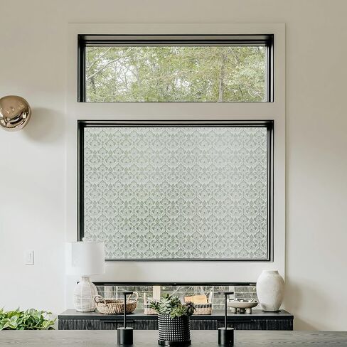 ANT Decorative Window Cling, Window Film Roll for Privacy, Decorative Window Film for Window Decorations, All-Weather & Fade-Proof, Indoor Outdoor Use (Diamond Grid, 17.7inch x 10ft) in Kuwait