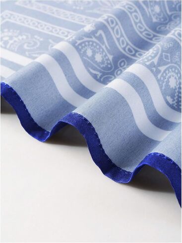 طقم ملابس رجالية مكون من قطعتين بطبعة بيزلي وأكمام قصيرة وقمصان بأزرار سفلية وشورت برباط in Saudi Arabia