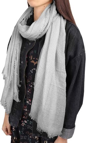 Belsen Unisex Cotton Blend Crinkle Soft Long Scarf Hijab Wrap Shawl Headwear Scarf in Saudi Arabia