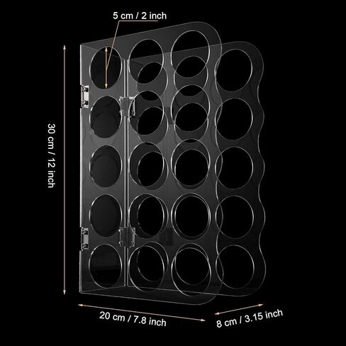 15-Holes Vinyl Storage Rack Acrylic Storage Organizer Multiple Large Holes Display Stand for Vinyl Rolls and More (12 Inch x 7.8 Inch, Aperture 2 Inch) (White) in Saudi Arabia