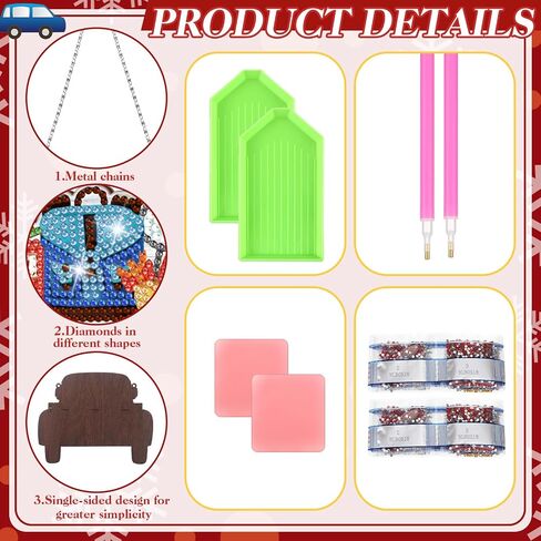 Burbell 21 Pcs Interchangeable Diamond Painting Welcome Sign for Front Door Diamond Painting Truck Decor Interchangeable Seasonal Welcome Sign for DIY Diamond Art Kit Wall Window Door Farmhouse (Red) in Kuwait