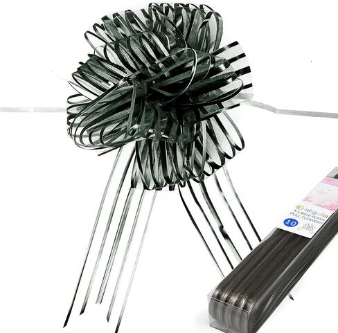 Allgala 12-pc 6 Inch Large Everyday Pull Bows-Black Gold-GP92022 in Kuwait